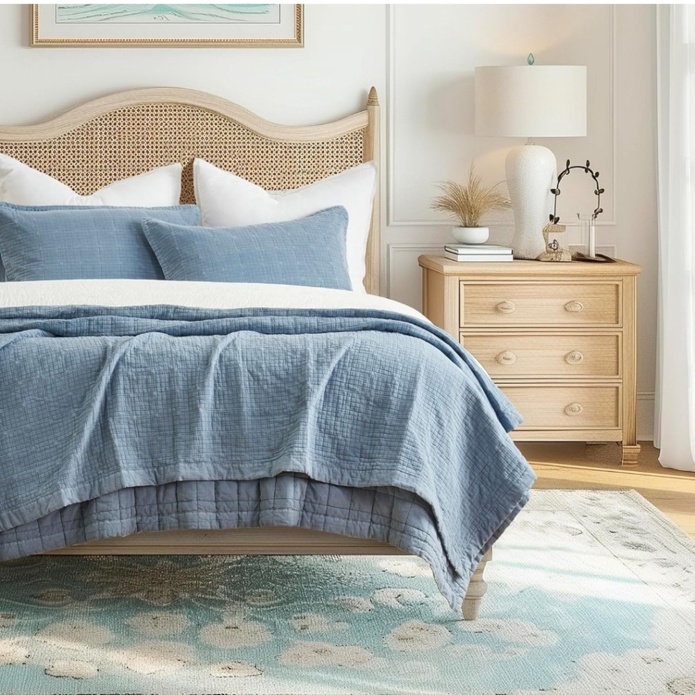 EVERGRACEHOME Stonewashed Cotton Quilt Set King Size, Ultra Soft Oversized Bedsp